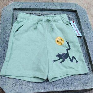Cat & Jack Boy Summer Beach Shorts  Light Green With Frog Nwt
